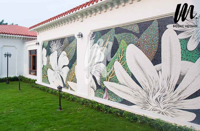 Gạch tranh mosaic trang trí ngoại thất