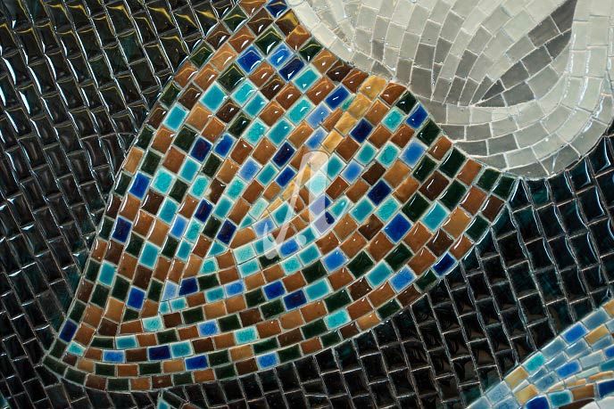 Tranh gốm mosaic Hoa trắng Tranh gốm mosaic Hoa trắng