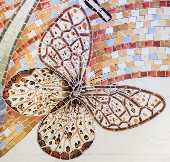 Tranh mosaic cánh bướm