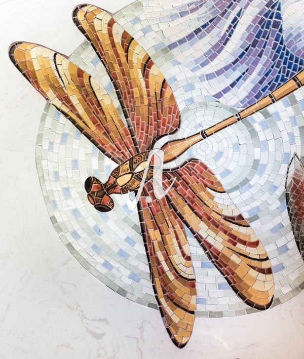 Tranh mosaic chuồn chuồn