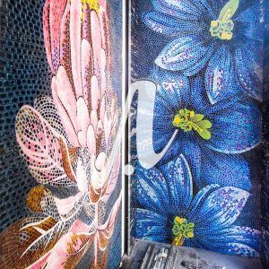 Tranh mosaic gốm Hoa thanh tú