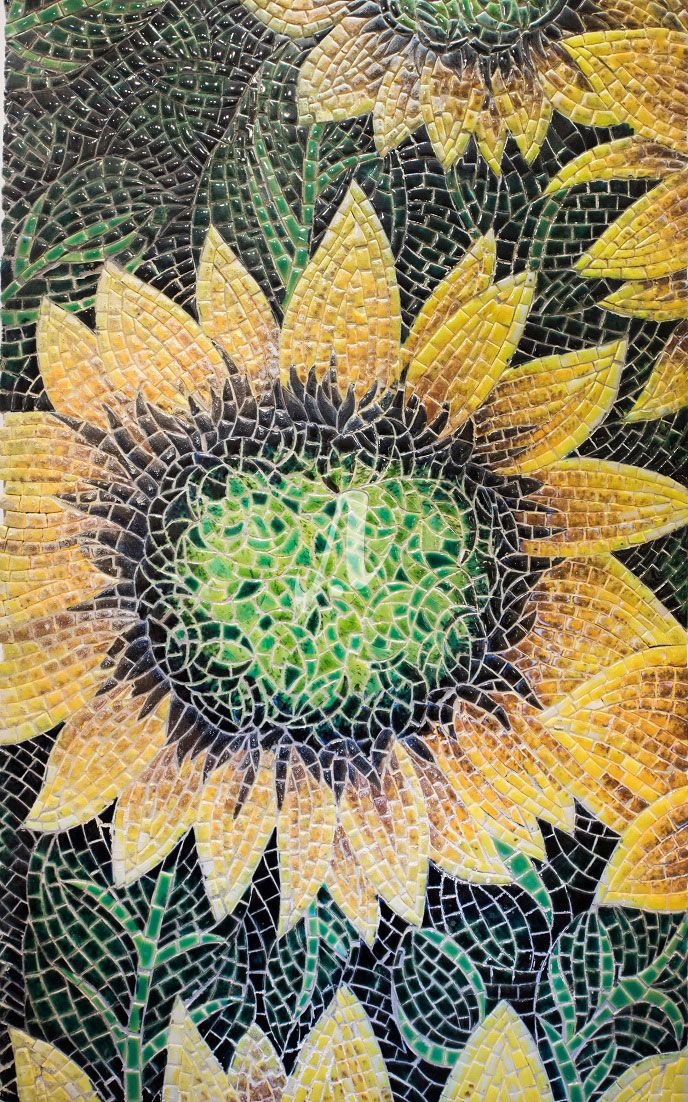 Tranh mosaic Hoa hướng dương