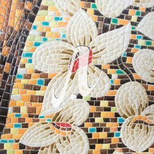 Tranh mosaic Hoa mai trắng