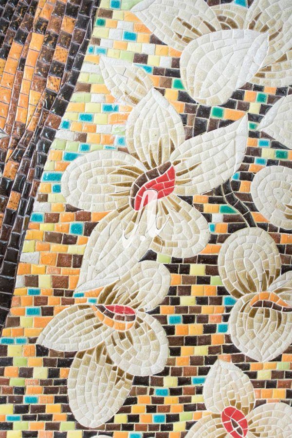 Tranh mosaic Hoa mai trắng