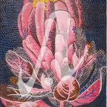 Tranh mosaic Hoa tulip hồng