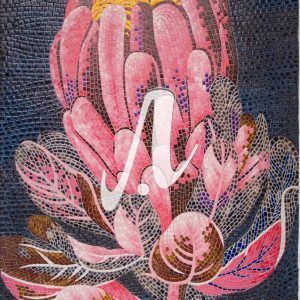 Tranh mosaic Hoa tulip hồng