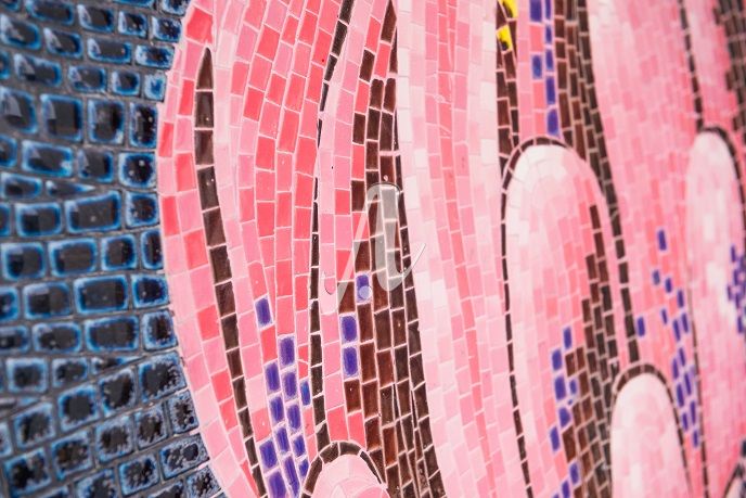 Tranh mosaic hoa tulip Tranh mosaic hoa tulip