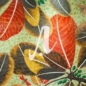 Tranh mosaic Lá bàng thu