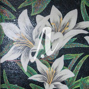 Tranh mosaic Loa kèn trắng