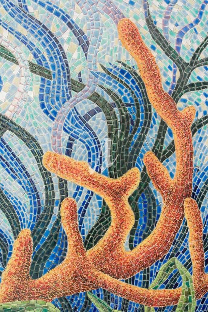 Tranh mosaic tảo biển