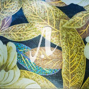 Tranh mosaic Thu vàng