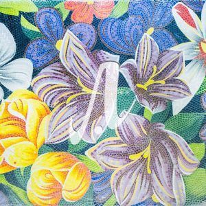 Tranh mosaic Trăm hoa khoe sắc