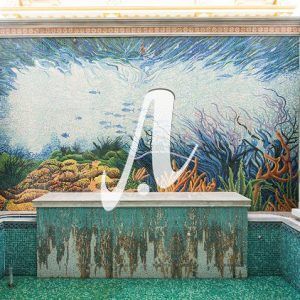 Tranh mosaic trang trí bể bơi