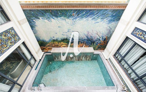 Tranh mosaic trang trí hồ bơi