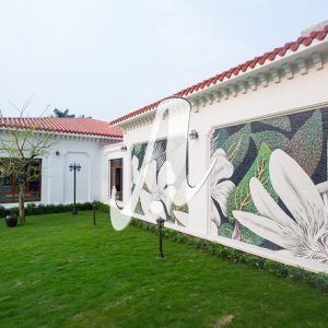 Tranh mosaic trang trí tường ngoài trời