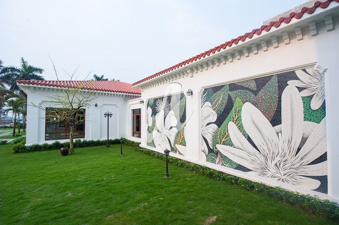 Tranh mosaic trang trí tường ngoài trời Tranh mosaic trang trí tường ngoài trời