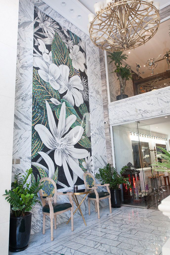 Tranh mosaic trang trí sảnh đón khách