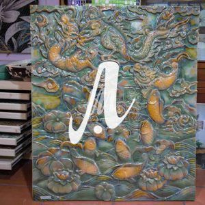 Tranh phù điêu Cá chép hóa rồng