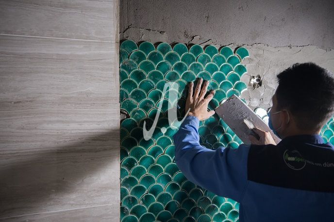 Cách thi công gạch mosaic