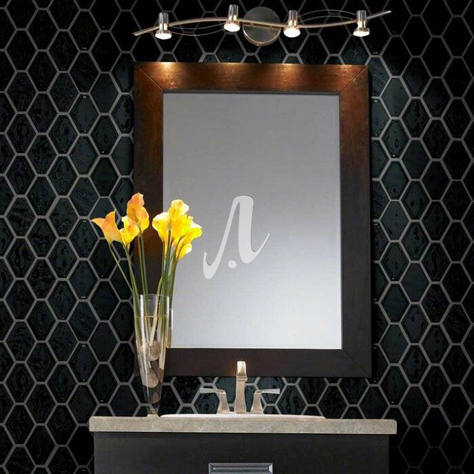 Gạch mosaic đen hình lục giác dài