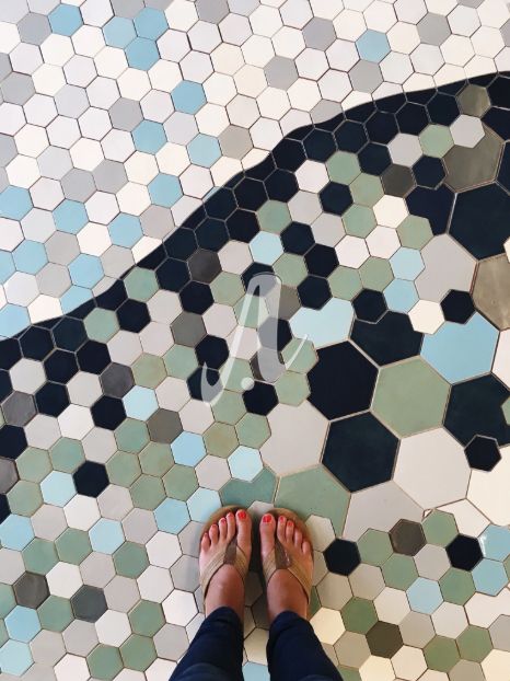 Gạch mosaic hình lục giác