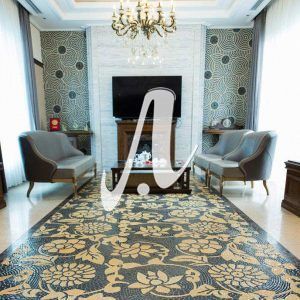 Gạch mosaic lát nền phòng khách