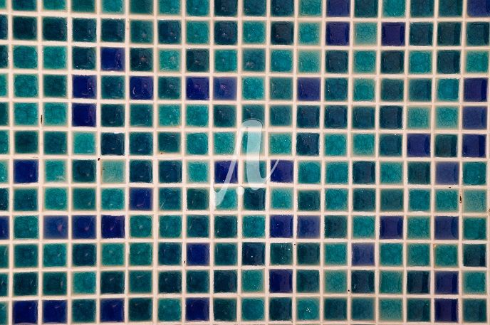 Gạch mosaic vuông trộn màu xanh lam