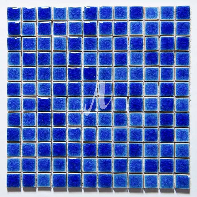 Gạch mosaic vuông xanh coban 23x23