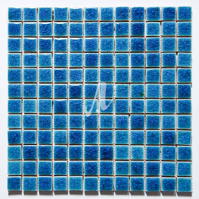 Gạch mosaic vuông xanh dương đậm 23x23