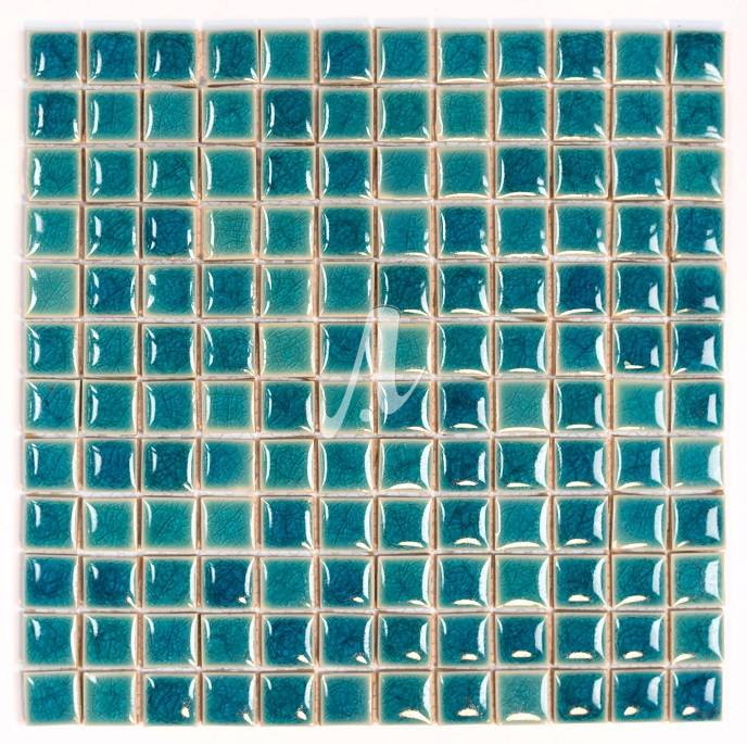 Gạch mosaic vuông xanh dương nhạt 23x23