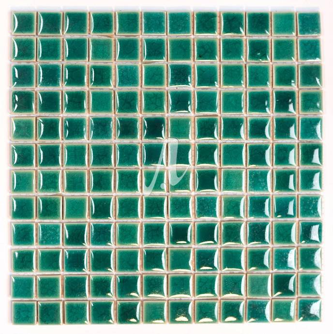 Gạch mosaic vuông xanh lục bảo 23x23