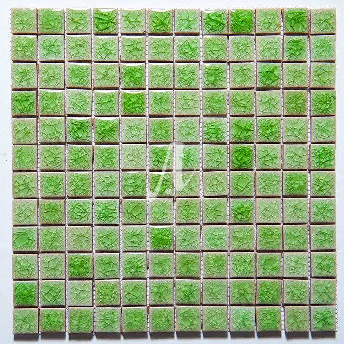 Gạch mosaic vuông xanh non 23x23