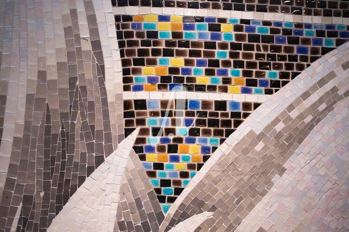 Tranh gốm mosaic trang trí khách sạn