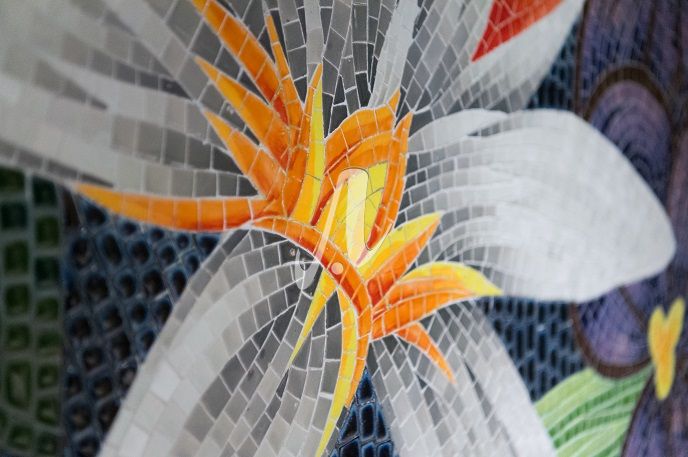 Tranh hoa ghép mosaic