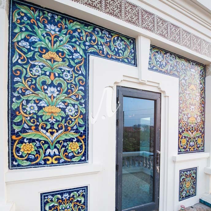 Tranh mosaic gốm Bốn mùa