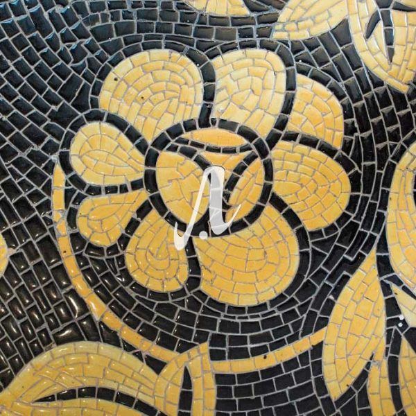 Tranh mosaic gốm Hoa dây vàng