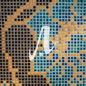 Tranh mosaic gốm Hoa dây xanh