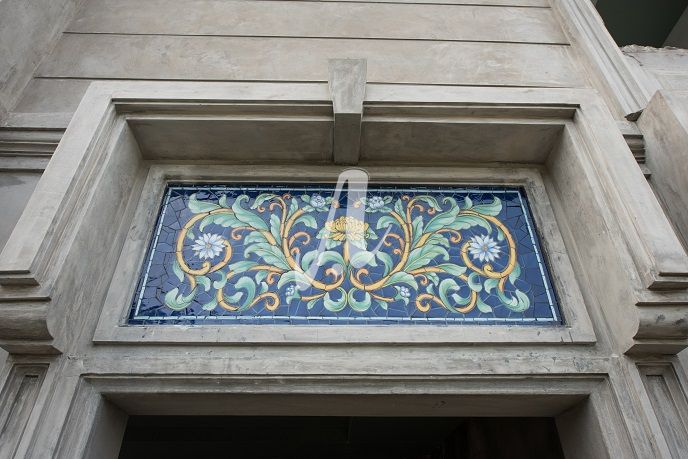 Tranh mosaic gốm ốp ngoại thất