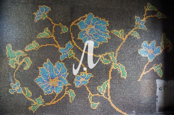 Tranh mosaic Hoa dây xanh