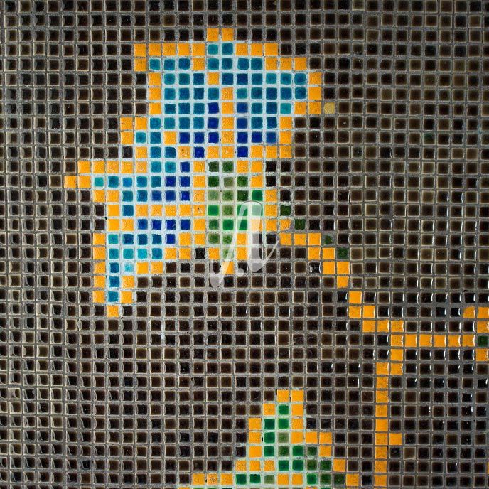 Tranh mosaic module Hoa dây xanh