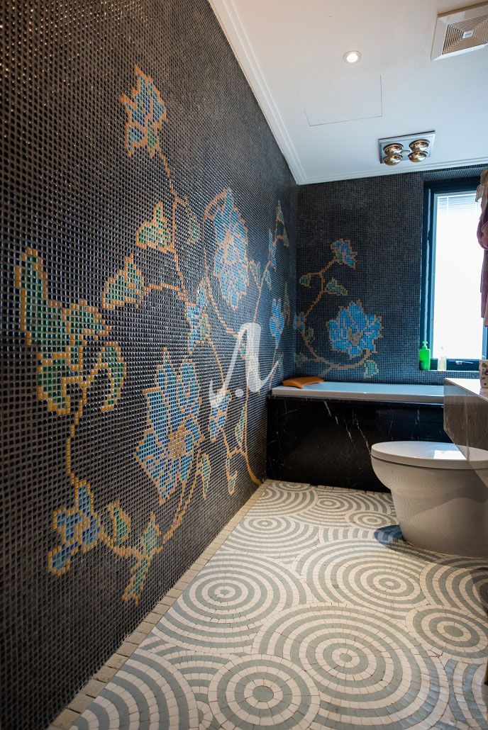 Tranh mosaic trang trí phòng tắm