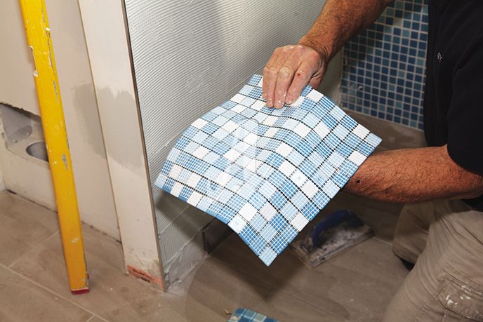 Cách dán gạch mosaic