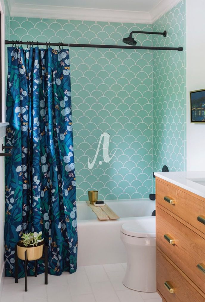 Màu xanh pastel tạo cảm giác thoải mái, thư giãn khi sử dụng không gian nhà tắm. 