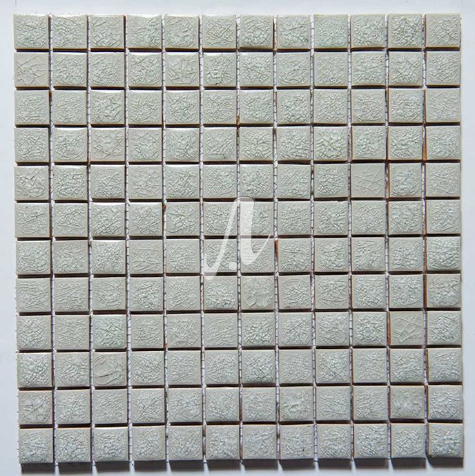 Gạch mosaic màu trắng xanh kích thước 2.3x2.3