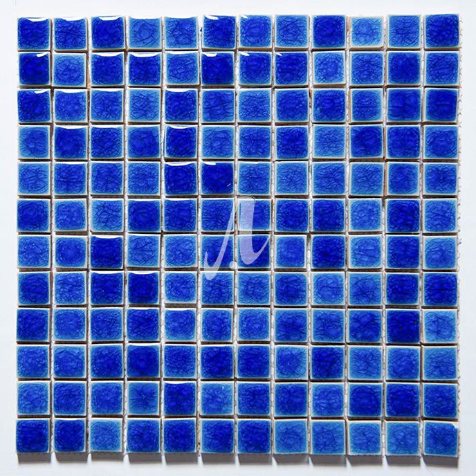 Gạch mosaic vuông xanh coban