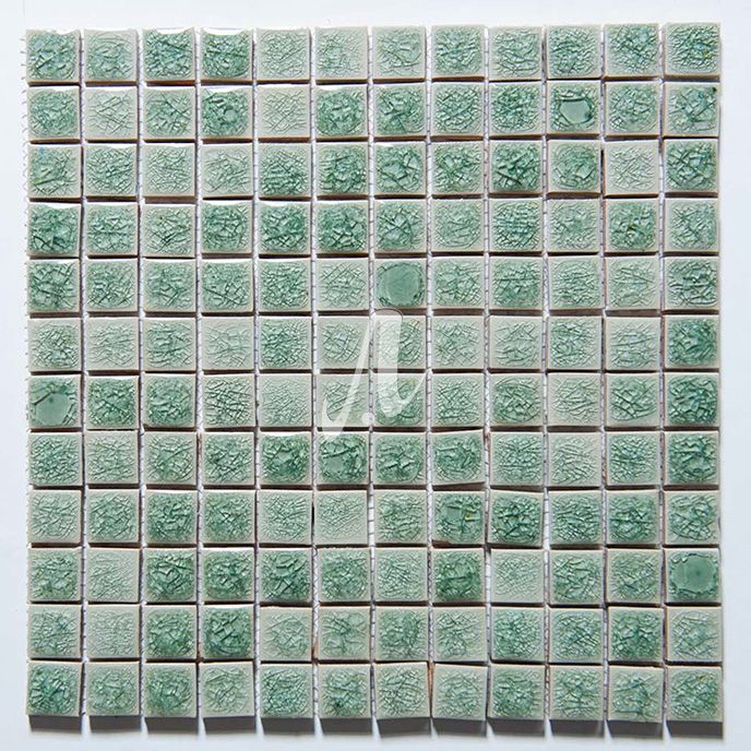 Gạch mosaic màu xanh ghi kích thước 2.3x2.3