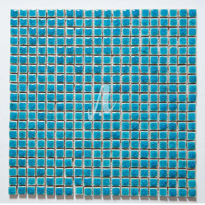 Gạch mosaic hình vuông nhỏ xanh dương nhạt 1cm,x1cm