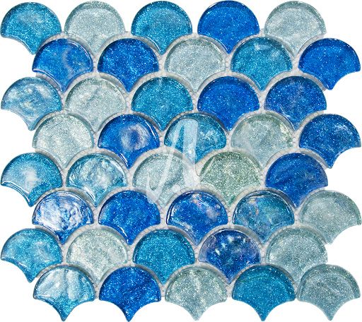 Gạch mosaic vảy cá thủy tinh