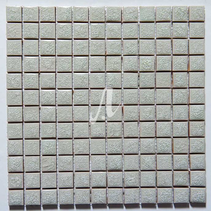 Gạch mosaic trắng vuông trắng xanh 2.3x2.3