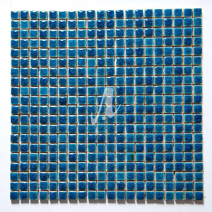 Gạch mosaic bể bơi xanh dương đậm 1x1